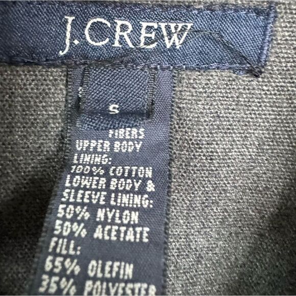 J.Crew Men’s S Wool Blend Gray Button Front Lined Winter Topcoat Overcoat Jacket - Picture 4 of 9